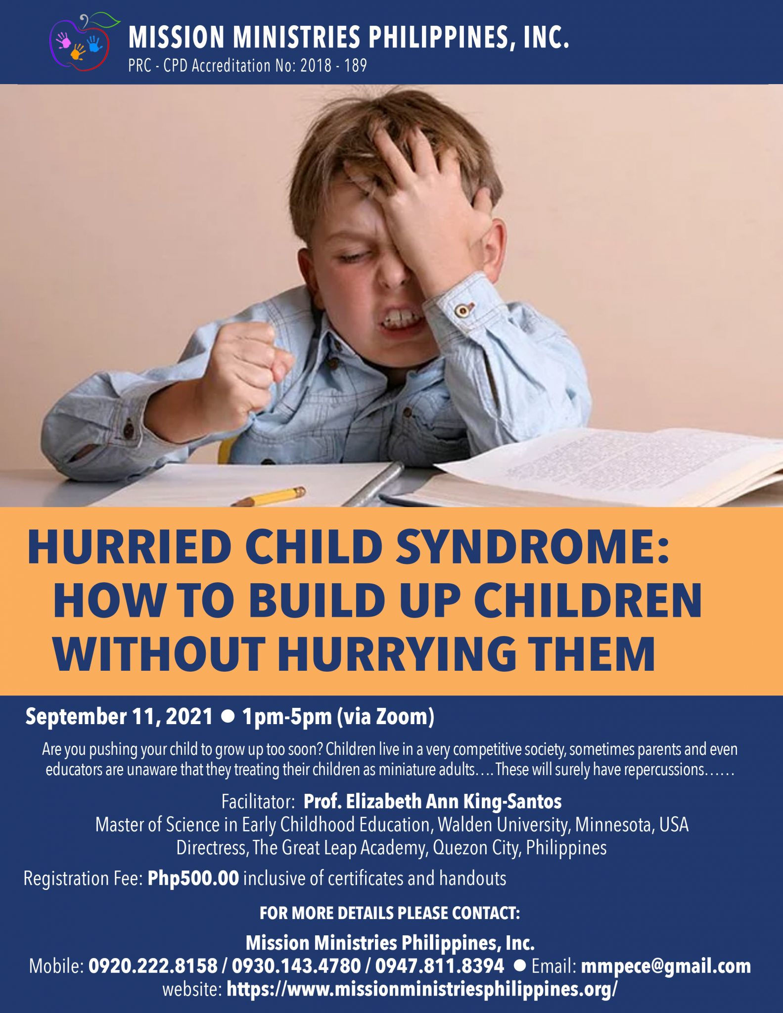 Hurried Child Syndrome: How to build up Children without hurrying them 