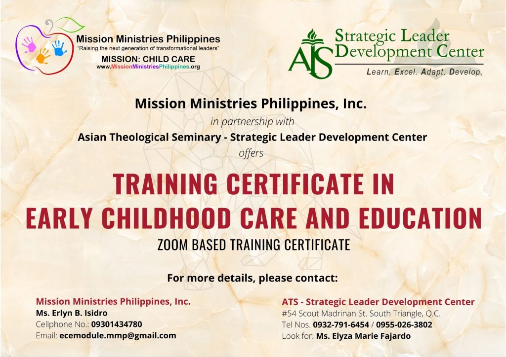 Training Certificate In Early Childhood Care And Education Mission   ECE Module Class Promo 1 1024x724 